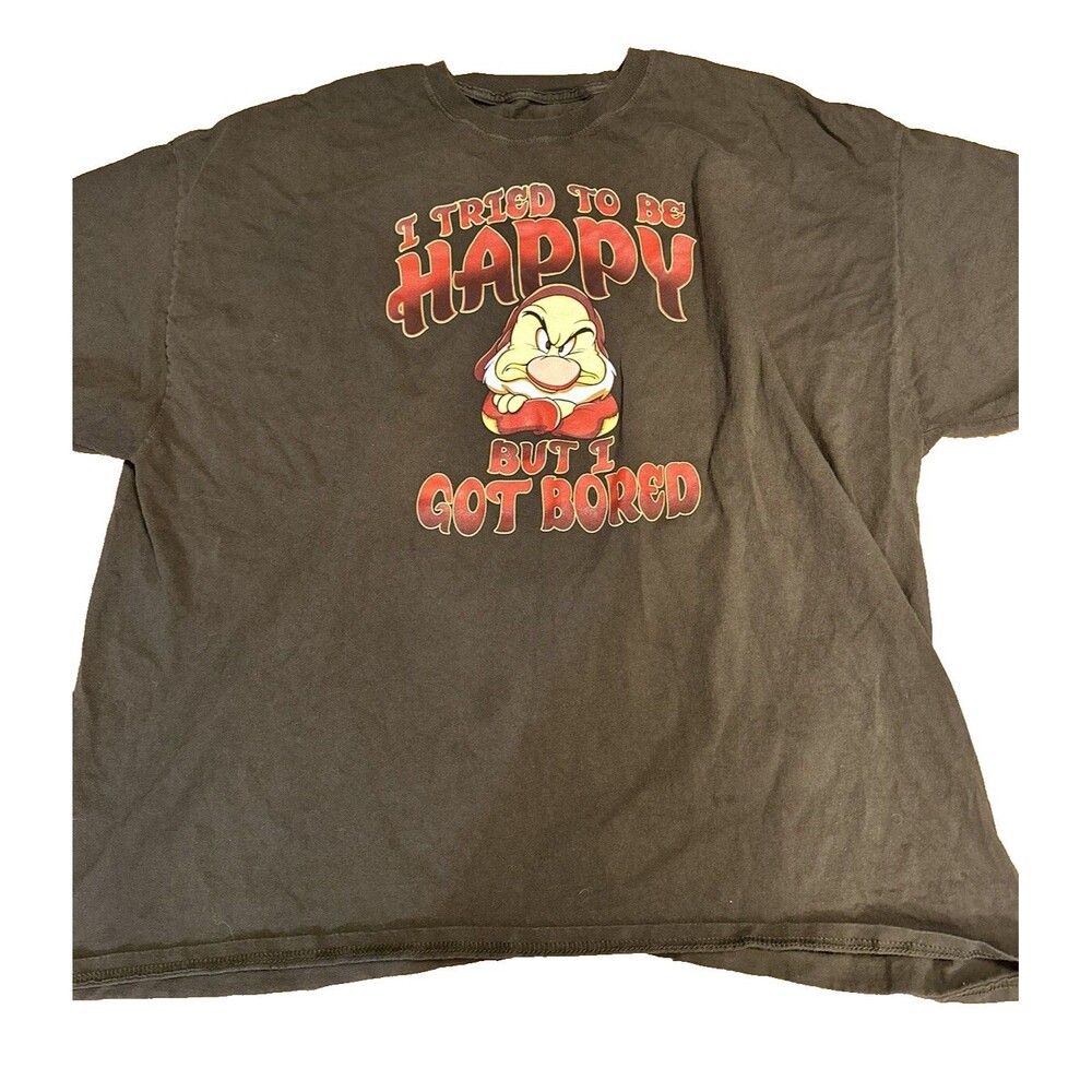 DISNEY PARKS EXCLUSIVE GRUMPY T-SHIRT 3XL Brown Hanes  XXXL Funny Snow White